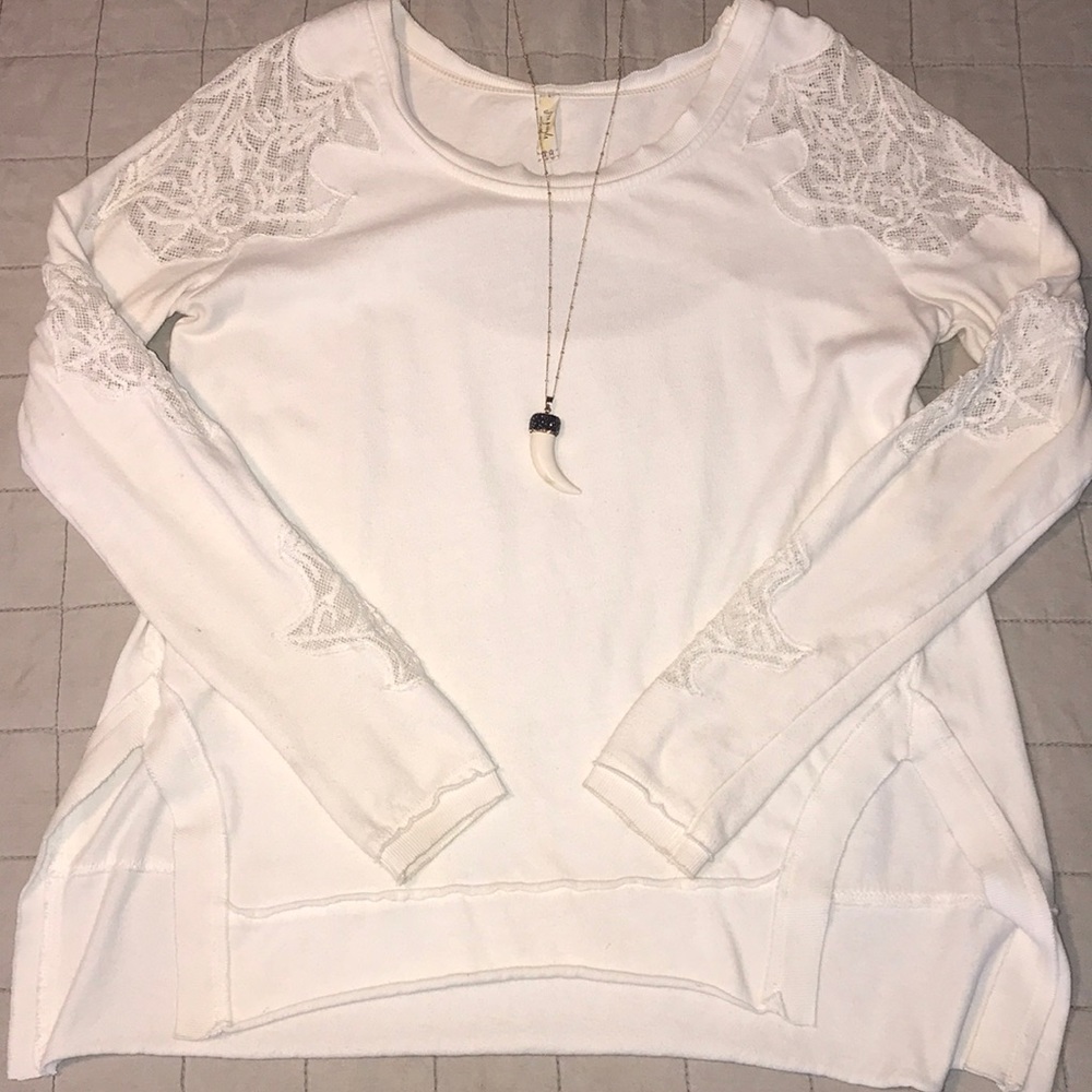 Free people lace long sleeve tunic